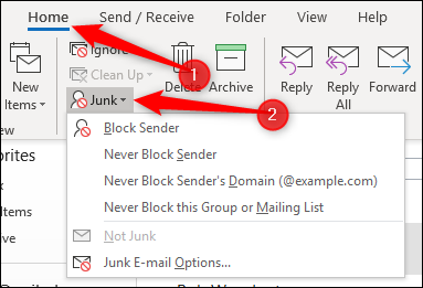 is there a way to use a wildcard for all domains for outlook mac junk email